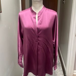 Vince 100% silk blouse in pink/mauve color